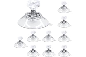 ZJCANGLIU 10 Stück Saugnapf mit Gewinde,Saugnäpfe mit Gewinde,Saugnäpfe für Fenster,Saugknöpfe,mit Rändelmutter,Ohne Bohren,PVC,für Fenster,Auto,Dekoration,Aufhängung (Ø30mm)