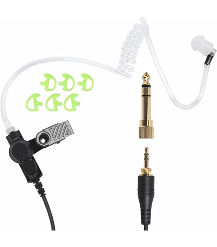 thumbnail image 2 of IFB In-Ear Monitor Earpiece With 3.5mm & 1/4" Connectors - For Broadcasting, Stage, Clear-Com, Telex 2 of 13