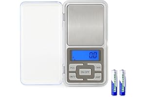 Mobxpar Feinwaage 500g /0,01 g Milligramm Waage, Digitale Taschenwaage Küchenwaage mit LCD Display, Briefwaage DigitalWaage Präzisionswaage für Küchen, Schmuck, Droge, Tee, Hefe, Kaffee und andere