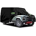 JUDANNA Waterproof Car Cover Intended for Land Rover Defender 110 1990-2016, All Weather Outdoor Car Covers Full Car Cover with Zipper Door & Windproof Bands for Sun Rain Dust Protection
