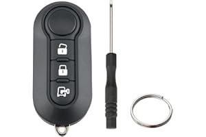 VAILIKEY 3 Tasten Fernbedienung Klapp Schlüsselgehäuse Kompatibel für FIAT 500L MPV Ducato Doblo Citroen Jumper Peugeot Boxer(C)