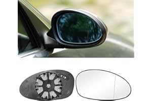 TTCR-II Calentado Retrovisor Espejo Compatible con BMW Serie 1 E81 E87 Serie 3 E90 E91 E92 E93 (2005-2008), Retrovisor Exterior E90 E91 E92 E93 E81 E87 Cristal de espejo exterior E46-Derecha