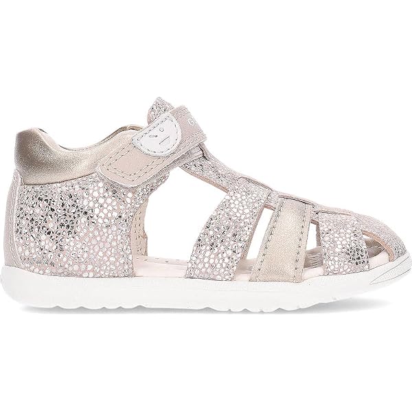 Sandales Geox Bébé Fille Lightfloppy - Cuir Et Semelle Caoutchouc - Scratch - Modèle B
