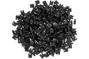 YEWSEAS 300 PCS Mini 2,54 mm Standard Noir Pull Court Circuit Bouchons, Pièces Jumper Caps pour Connexion Électrique, Accessoires en Plastique et Métal, Idéal pour Projets Électroniques et DIY