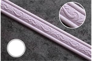 Guest Ruyunlai Cenefas Adhesivas Para Paredes Pvc Cenefa Autoadhesiva Para DecoracióN De Pared De Cocina BañOMorado claro 4cm X 230cm*2 Pcs