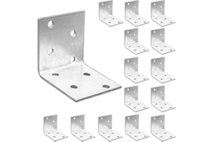 OMIDEAS 15 x Equerre d'assemblage (40 x 40 x 40 x 2) Equerre de Fixation Angle Droit Support en forme de L, Équerre Angle 90 Degrés en Acier, Équerre de Coin