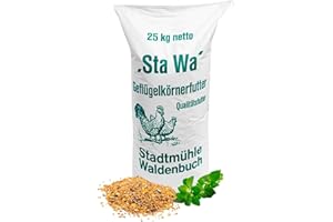 STAWA Hühnerfutter Geflügelkörnerfutter Körnerfutter, ohne Gentechnik, mit Oregano Öl, 25 kg