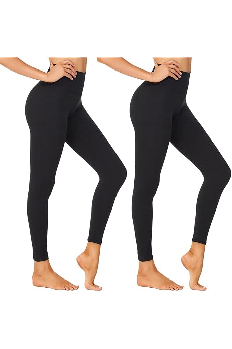 Women Fleece Lined Leggings High 