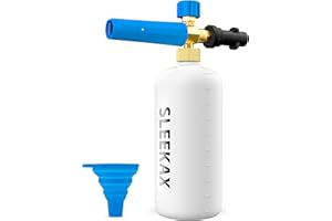 Sleekax Snow Foam Lance for Karcher K Series K2 K3 K4 K5 K6 K7 Pressure Washer -1 Litre Leak Proof Snow Foam Gun Bottle with Adjustable Nozzle - Ideal Foam Cannon for Cleaning Cars & Various Vehicle