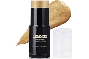 Itsfairypro 30g Metallic Gold Body Paint, Oil Creamy Face Paint High Pigment Sweat-proof Professional Skin Special Makeup For Festival Carnival Halloween SFX Eyeblack