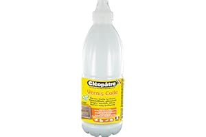 CLÉOPÂTRE Cléopatre - Barniz Cola Brillante - Barniz Transparente, Acabado Brillante - Todas las Superficies, Multiusos - Sin Disolventes - Fabricado en Francia - 1Kg
