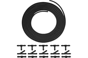 TOPCZY 3M Scheibenwaschschlauch, Universal Wischerschlauch aus Gummi, Spritzwasserschlauch, Windschutzscheibe Schlauch, 15PCS Schlauchverbinder, Automotive Schlauch Für Scheibenwaschanlage