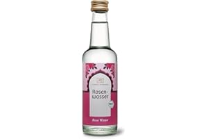 ‎CLASSIC AYURVEDA Classic Ayurveda Bio Rosenwasser - 250 ml – Rosenwasser für Lebensmittel, ideal zum Backen, Kochen & verfeinern von Süßspeisen, Glasflasche