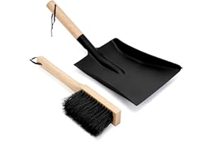 INNO STAGE Asche Schaufel und Bürste Set für Kamin Werkzeuge Set Herd Indoor Outdoor Moderne Feuerstelle Kohle Schaufel und Bürste Kit Reinigungswerkzeug Rostbeständig