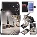 Produktbild Nancen Samsung Galaxy Grand Prime SM-G530 G531F (5 Zoll) Hülle / Handyhülle, Painted PU Leder Tasche Schutzhülle Case Lederhülle Flip Cover mit Standfunktion, zwei Kartenfächer und Eine Brieftasche Etui [Nacht]