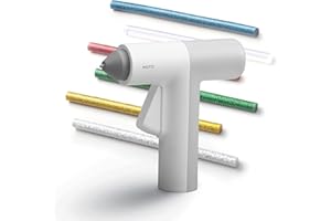 HOTO Pistola Silicona Caliente Inalámbrica, 10 Barras, Calentamiento 30S, USB Recargable, Apagado Inteligente, Perfecta para Pistola Silicona Manualidades y Proyectos con Pistola Pegamento Caliente