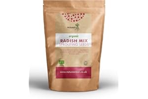 NATURES ROOT Nature’s Root Organic Radish Mix 125g - Microgreen Sprouting Seeds | Radish Sprouts | Healthy Superfood | Easy to Sprout | Resealable Pack