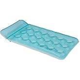 Amazon Basics Swimming Pool Float, Inflatable Raft for Adults, Quick Inflation Design, Blue, 154 x 79.5 cm