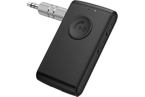 ORIA Receptor Bluetooth 5.3, Adaptador de Audio Inalámbrico con Baja Latencia, Llamadas Manos Libres, Carga Tipo C, 11 Horas de Reproducción, Receptor de Audio para Altavoces, Auriculares con Cable