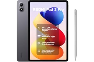 ‎XIAOMI XIAOMI REDMI 2 Pro + Stift, 6+128GB, 12,1" 2,5K 120Hz Display, Riesiger 12.000mAh (typ) Akku, 4nm Prozessor, Nahtlose Konnektivität, Graphitgrau
