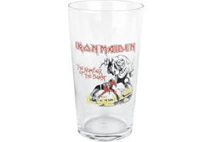 Iron Maiden Number Of The Beast Unisexe Verre à bière transparent Verre 0,5 L