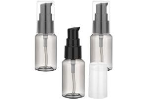‎SEGBEAUTY Segbeauty Pumpspender Creme, 3 Stück 30ml Kleine Flaschen zum Befüllen für Lotion, Kleine Pumpflasche Kunststoff, Reiseflaschen zum Befüllen, Travel Essentials (Grau)