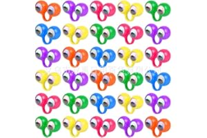 Jieddey Occhi da Dito,30 Pack Occhio Dito Marionette in Burattini da Dito Occhi per Bambini Eye Finger Puppets Occhio su Anelli Giocattoli