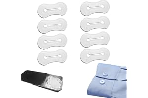 FloralGrace Adattatori per Gemelli da Uomo per Camicia con Bottoni, Bianco, L