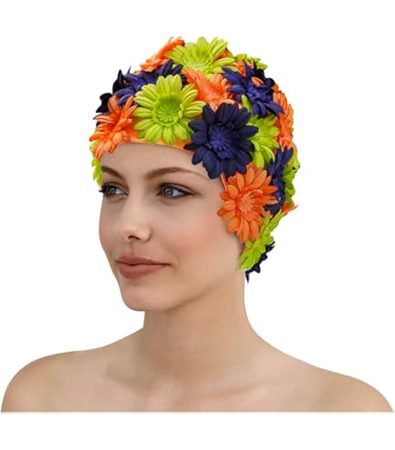 Bonnet De Bain En Caoutchouc Turquoise