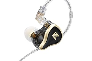 KZ G.K ZAS Kopfhörer mit Kabel,In Ear Monitoring Kopfhörer Kabel,Professionelle IEM Kopfhörer mit 1DD+7BA Treiber,In-Ear Ohrhörer mit 3.5 mm Jack für Musician(Schwarz, kein Mikrofon)