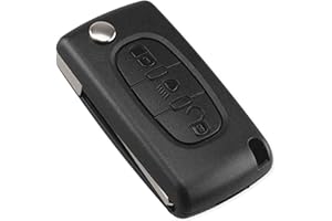 OGGIPRO 3 Tasten Scheinwerfer Schlüsselgehäuse kompatibel mit CE0523 Klappschlüssel für Peugeot 207 307 308 407 408 3008 5008 Citroen C2 C3 C4 C5 C6 C8 (Scheinwerfer, CE0523)