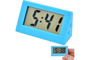 SIYINZU Small Travel Digital Clock,Digital Clock Battery Powered Only,Small Di/gital Cloc/k,Bedside Clo/ck,LED Di/gital desk c/lock,Clo/cks for Bedrooms,Travel Alarm C/lock,Bedside Cloc/k Digi/tal(Blue)