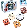 Lotvic Face Changing Magic Cube Game, Face Change Cube Game with Bell, Tabletop Wooden Face Blocks Game, Mini Expression Puzzle Building Blocks Game for Kids Boys Girls Family Party Game Birthday Gift