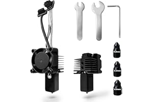 Komplett Set med Hotend 0,2/0,4/0,6 mm, kompatibel för Bambu Lab P1P P1S | Härdat stålmunstycke, igensättningsfritt, monteringsverktyg, ersättning för hotend för Bambu Lab P1-serien 3D-skrivare