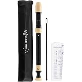 World Rhythm WR-805 - School Flute with Bag, Cleaning Rod and Fingering | Includes bag, cleaning rod and fingering board, Bar
