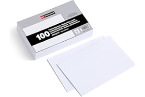 Miquelrius - Flashcards, Tarjetas para Estudio, 100 Fichas Lisas para Notas, Tamaño 150 x 100 mm, Papel Cartulina Offset 200 g/m², Material de oficina y escolar para la vuelta al cole