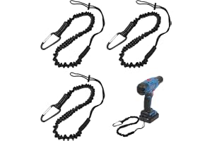 3 st. verktygssäkerhetslanyard, verktygsfallskydd med karbinhake | Indragbart elastiskt verktyg nyckelband 50–120 cm för konstruktion, arbete i höjden, professionell rengöring