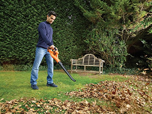 Black+Decker 18V Li-Ion Akku-Gartenbläser mit Akku und Ladegerät, 169km/h – 209km/h einstellbare Blasgeschwindigkeit, Power Command mit Boost-Knopf, GWC1820PC, schwarz orange - 5
