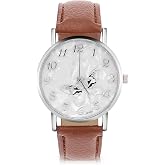 Tbest Reloj Cheap Women's Watches Fashionable PU Leather Strap Quartz Watch Ladies Female Analogue Wrist Watches White
