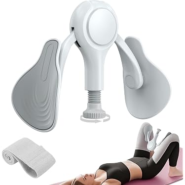 Entraîneur de Cuisse avec minuterie,Appareil de Musculation pour Jambes Plancher pelvien,Appareil pour muscler l'intérieur de Cuisse,Rotatif À 360 Hip Trainer Exerciseur (Bleu