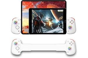 Megadream Kontroler do gier z systemem iOS/Android, obsługuje iPad Pro 13 cali, telefon, tablet, bezprzewodowy kontroler gamingowy, Bluetooth, Gamepad do PC, przełącznik PS4, Xbox, COD/Genshin, Cloud