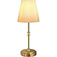 Touch Control Table Lamp, Touch Control Night Light with Metal Base 3-Way Brightness Changing Dimmable LED Light Bulbs Desk Lamp Table Lamp for Bedroom Living Room Children's Room Decor