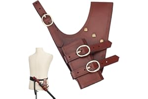 NBEADS Funda de Rana para Espada Medieval, Funda de Cuero para Espada para Cinturón para Espada, Funda para Cinturón Renacentista para Daga, Disfraz de Pirata para Caballero, Saddle Brown