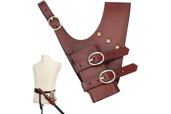 nbeads Étui pour Épée Médiévale, Étui D'Épée en Cuir pour Ceinture Fourreau D'Épée Porte Épée en Cuir PU Fourreau de Ceinture Renaissance pour Dague Chevalier Costume de Cosplay