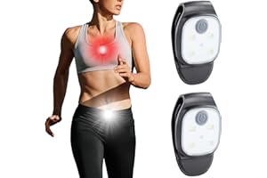 BLUESEABUY 2 PCS Luce Corsa Ricaricabile USB 3 Livelli di luminosit Lampada Frontale LED con Clip Luce per Corsa Notturna per Campeggio Jogging Ciclismo Pesca Alpinismo Escursionismo