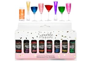 Sparkle Drops The Ultimate Collection Drinks Shimmer Mixed Flavours Set, add Sparkle and Shimmer to Drinks, Prosecco, Sparkling Wine, Gin, Vodka & Cocktails (80ml)