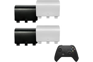 4 Pack Battery Back Cover for Xbox Series X Controller, Battery Cover Door Compatible with Xbox Series S Controller, Battery Back Shell Repair Part Compatible with Xbox Series X/Series S Controller