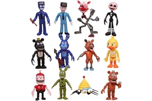 SHANXI Set of 12 pcs Five Nights at Freddy's Action Figures Toys Dolls Gifts Cake Toppers, 4 inches