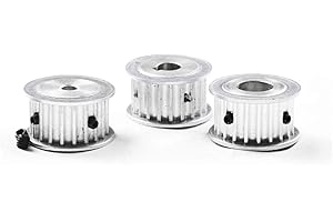 DTMENG 5 M-20 dientes, orificio de la polea de aluminio, 5 m, correa dentada de 5 m, correa de engranaje, agujero 5 11 12 14 15 20 mm opcional/plano (agujero interior 20)