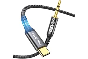 KiwiBird Cavo USB Type C a Jack Audio Aux Maschio da 3,5mm con Hi-Fi DAC per Cuffie, Autoradio, Altoparlanti Compatibile con Galaxy S23 S22 S21 S20, iPad Pro Air Mini 6, Pixel Phone, Android 1,2m